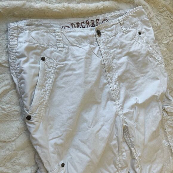 Decree White 100% Cotton Cargo Short - Mens 38 - Picture 2 of 7